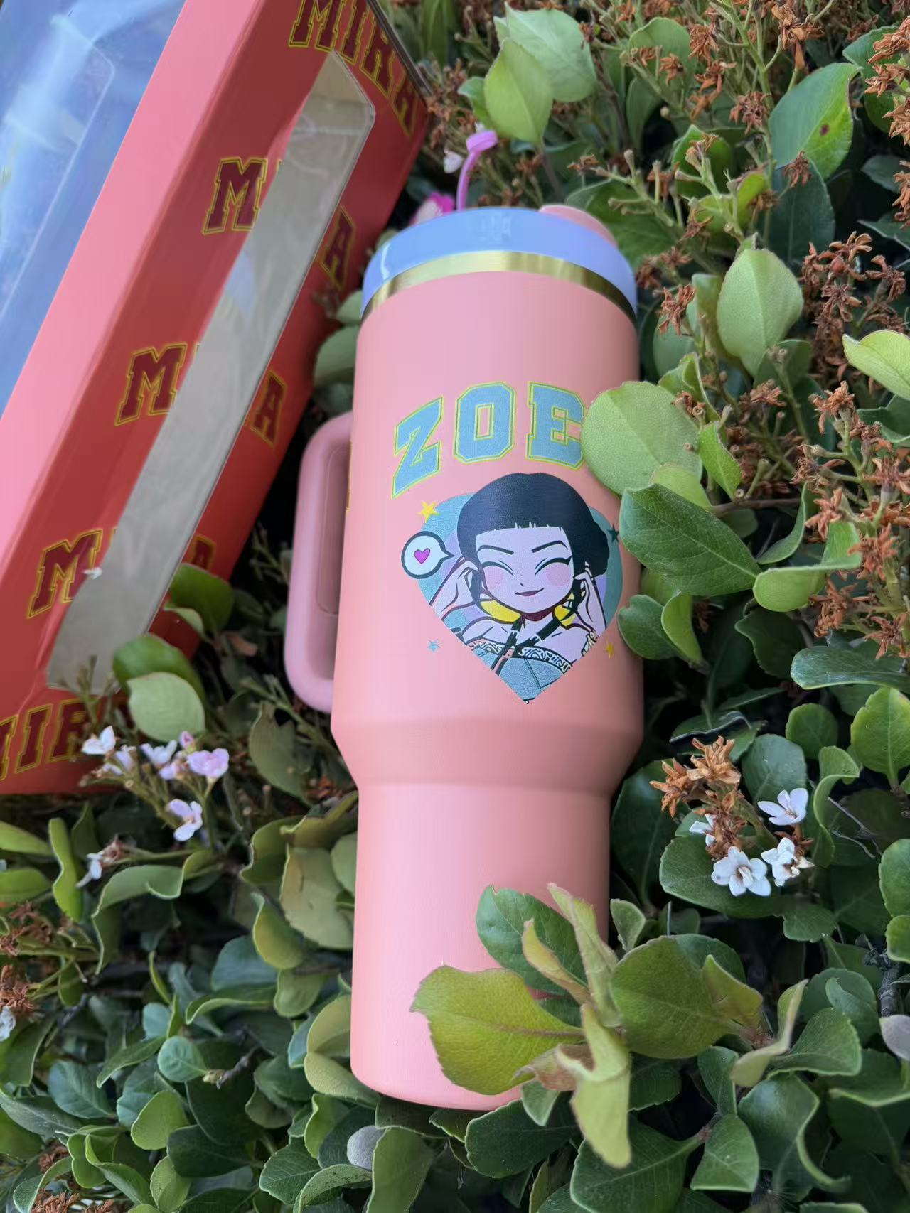 40oz Stanley Tumbler with k-POP  Design High Quality Printed Wrap, Custom Kids Water Bottle, Gift Cup