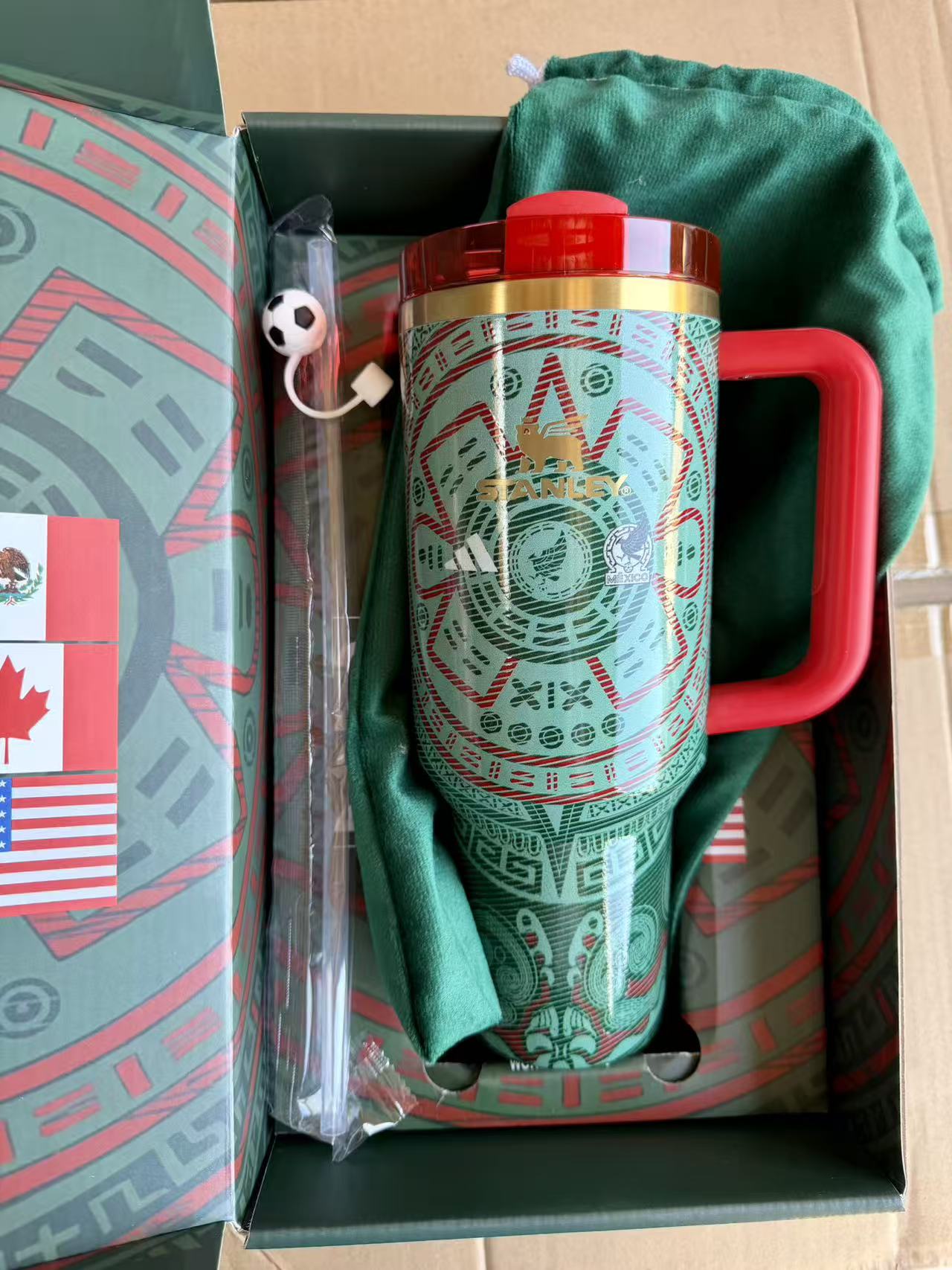 40oz Stanley Tumbler with 2026 FIFA World Cup Design High Quality Printed Wrap, Custom Kids Water Bottle, Gift Cup