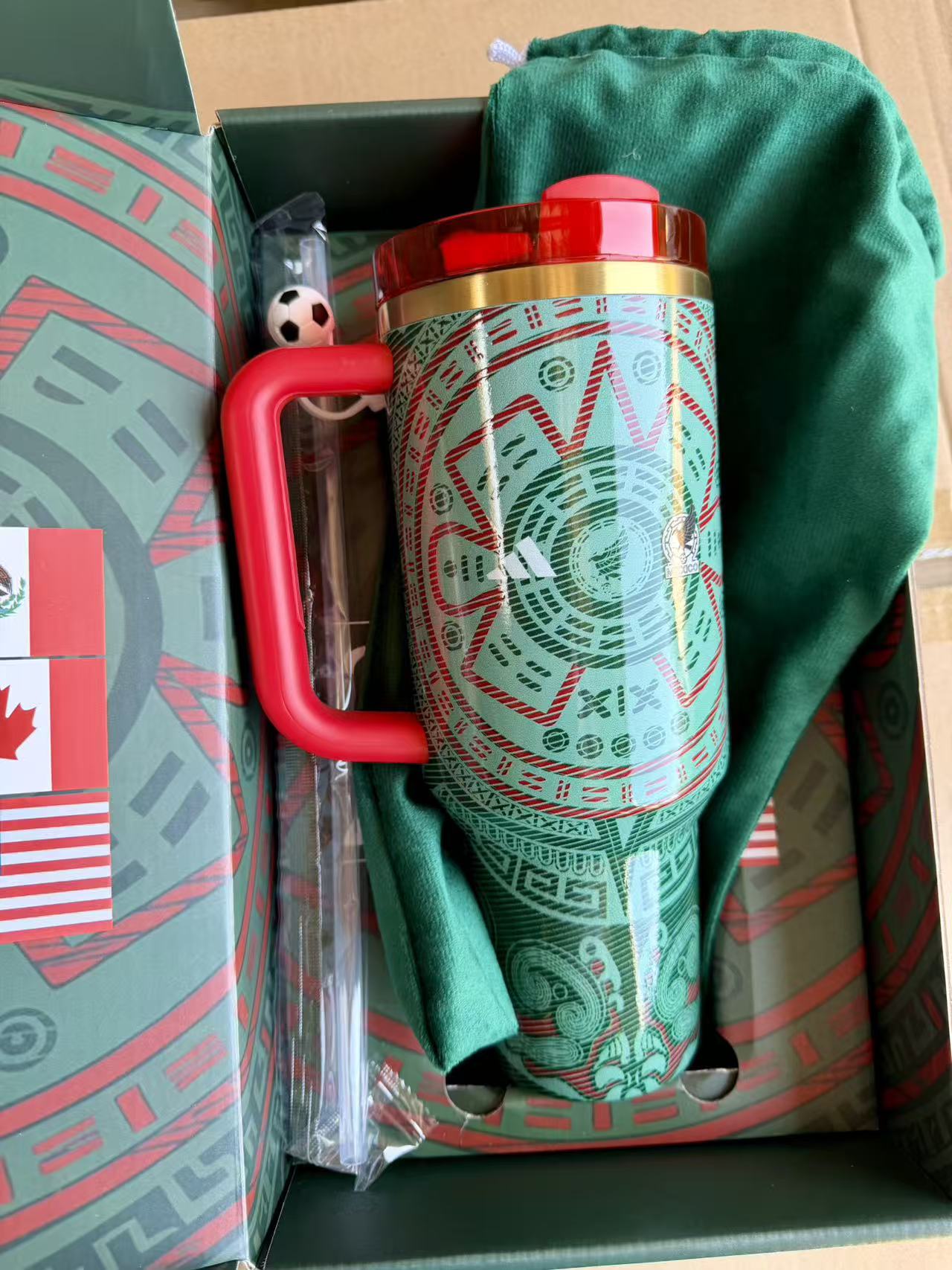 40oz Stanley Tumbler with 2026 FIFA World Cup Design High Quality Printed Wrap, Custom Kids Water Bottle, Gift Cup