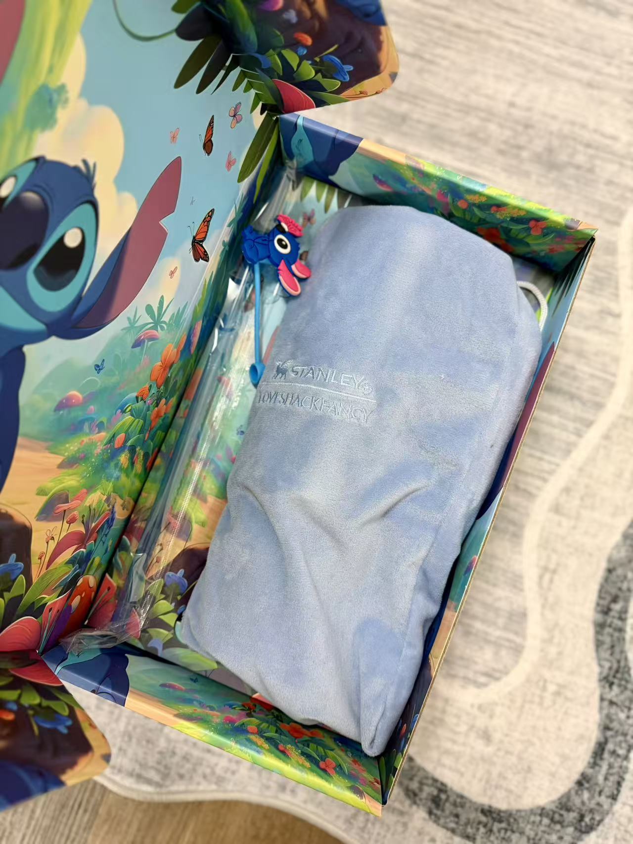 40oz Stanley Tumbler with Stitch Design High Quality Printed Wrap, Custom Kids Water Bottle, Gift Cup